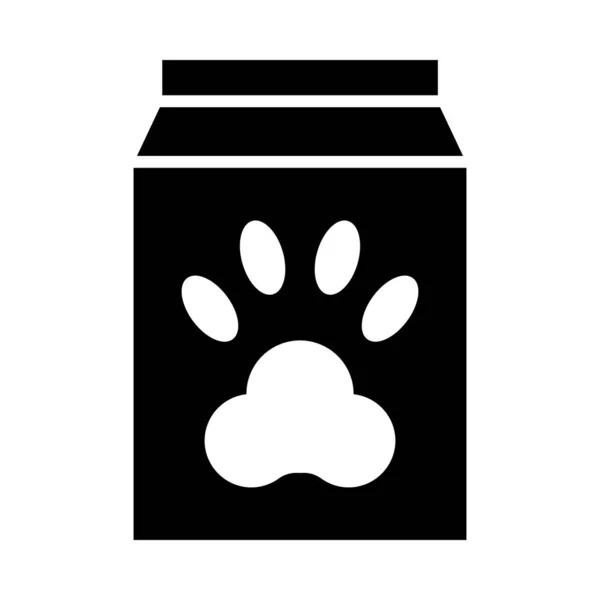 Pet Food Vector Glyph Icon Personal Commercial Use — Stock Vector