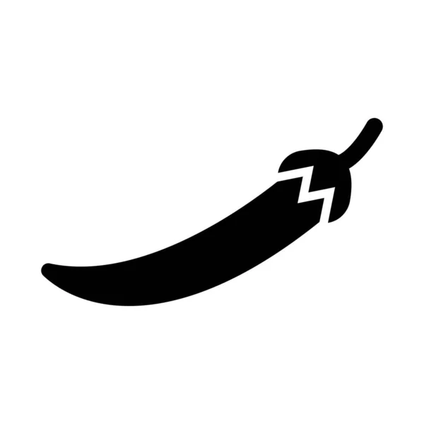 Chili Peppar Vector Glyph Ikon För Personligt Och Kommersiellt Bruk — Stock vektor
