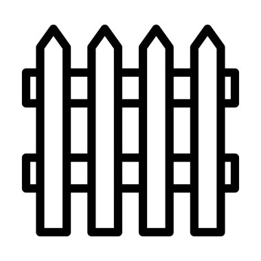 Kişisel ve ticari kullanım için Çit Vektörü Kalın Çizgi Simgesi