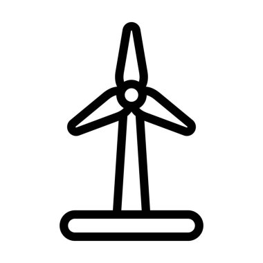 Windmill Vector Kalın Hat Kişisel ve Ticari Kullanım Simgesi