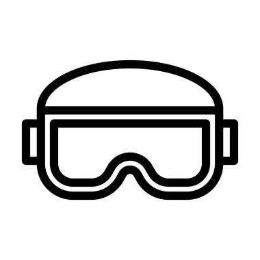 Vr Gözlük Vektör Kalın Çizgi Kişisel ve Ticari Kullanım Simgesi