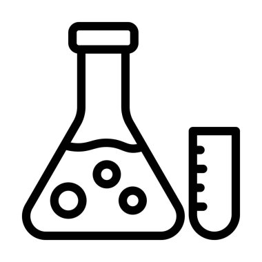 Kişisel ve ticari kullanım için Laboratuvar Vektörü Kalın Çizgi Simgesi