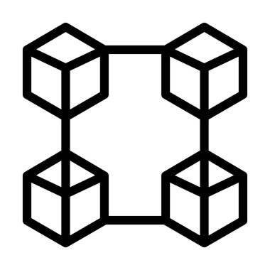 Kişisel ve Ticari Kullanım için Engelleme Zinciri Kalın Çizgi Simgesi