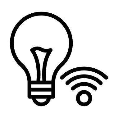 Kişisel ve ticari kullanım için Akıllı Işık Vektörü Kalın Çizgi Simgesi