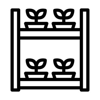 Kişisel ve ticari kullanım için Dikey Tarım Vektörü Kalın Çizgi Simgesi