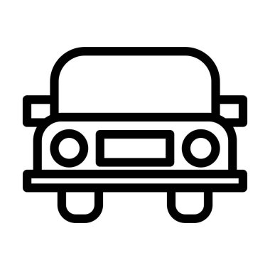 Kişisel ve Ticari Kullanım İçin Özerk CarV Vektör Kalın Çizgi Simgesi