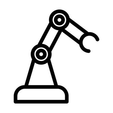 Kişisel ve ticari kullanım için Robotik Kol Kalın Çizgi Simgesi