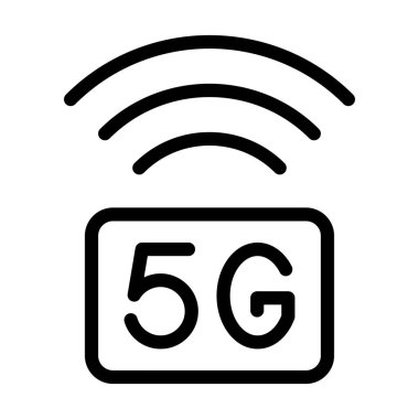 Kişisel ve Ticari Kullanım için 5G Vektör Kalın Çizgi Simgesi
