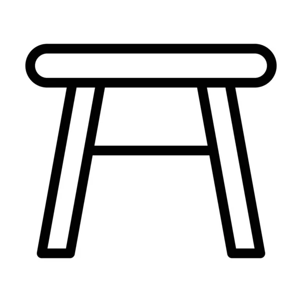 Table Vector Thick Line Icon Für Den Persönlichen Und Kommerziellen — Stockvektor