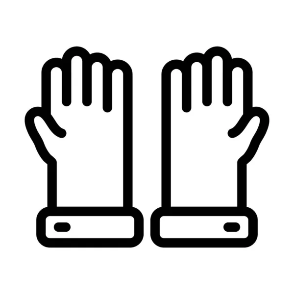 Handschoen Vector Dikke Lijn Pictogram Voor Persoonlijk Commercieel Gebruik — Stockvector