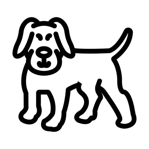 Icono Línea Gruesa Del Vector Del Perro Para Uso Personal — Archivo Imágenes Vectoriales