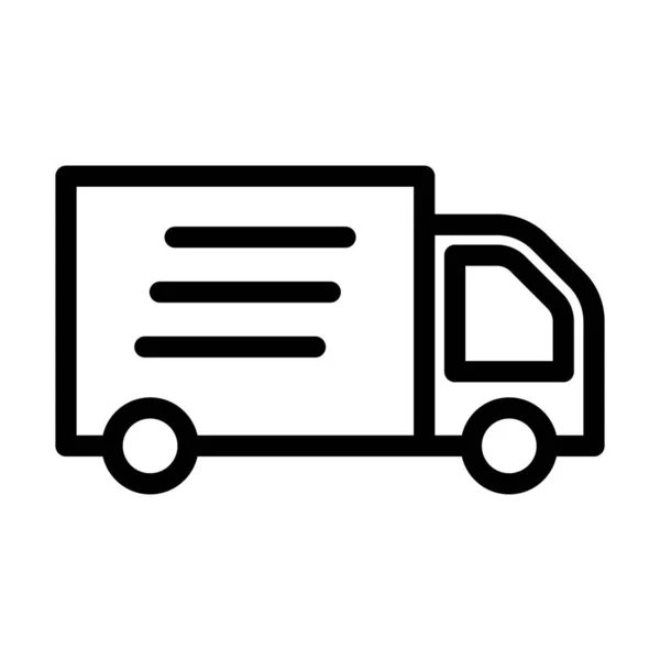 Levering Truck Vector Dikke Lijn Pictogram Voor Persoonlijk Commercieel Gebruik — Stockvector