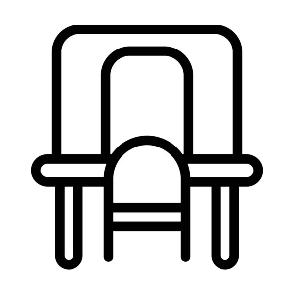 Umkleidekabine Vector Thick Line Icon Für Den Persönlichen Und Kommerziellen — Stockvektor