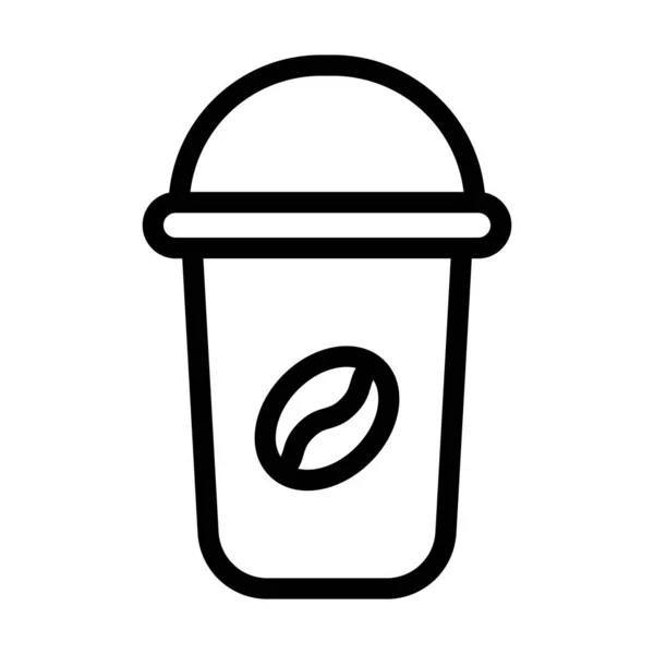 个人和商业用途的咖啡向量厚重线图标 — 图库矢量图片