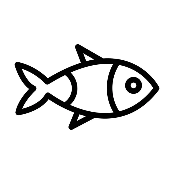 Seafood Vector Thick Line Icon Voor Persoonlijk Commercieel Gebruik — Stockvector