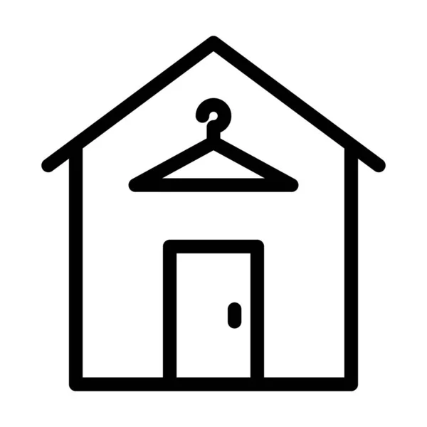 Fitting Room Vector Thick Line Icon Für Den Persönlichen Und — Stockvektor