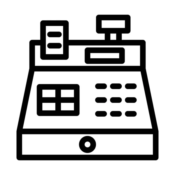 Icono Línea Gruesa Vectores Caja Registradora Para Uso Personal Comercial — Archivo Imágenes Vectoriales