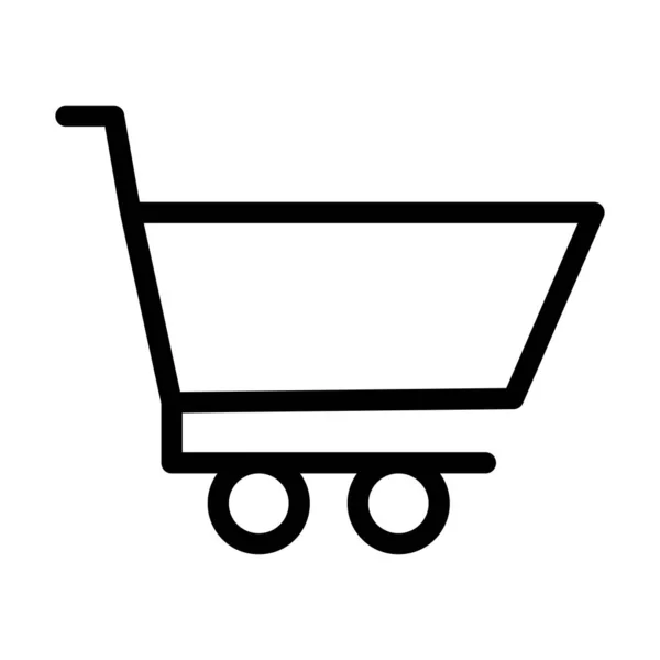 Ikon Garis Tebal Trolley Vector Untuk Penggunaan Pribadi Dan Komersial - Stok Vektor