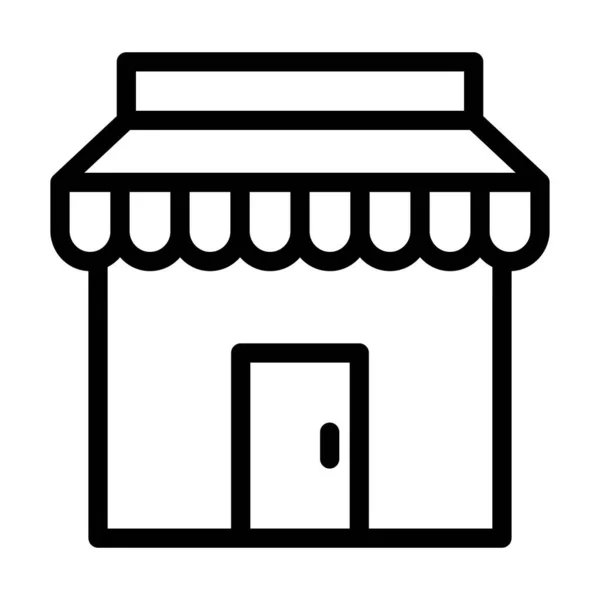 Icono Línea Gruesa Del Vector Tienda Comestibles Para Uso Personal — Archivo Imágenes Vectoriales