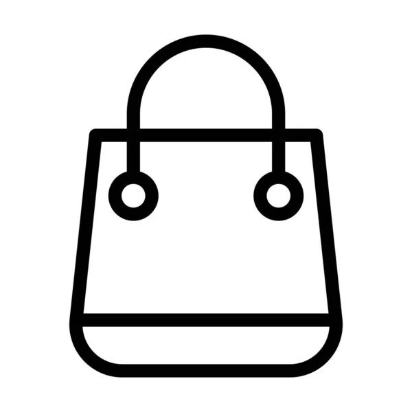 Shopping Bag Διάνυσμα Παχιά Γραμμή Εικονίδιο Για Προσωπική Και Εμπορική — Διανυσματικό Αρχείο
