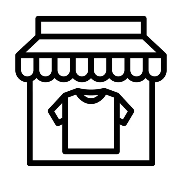 Κατάστημα Ρούχων Διάνυσμα Παχιά Γραμμή Εικονίδιο Για Προσωπική Και Εμπορική — Διανυσματικό Αρχείο