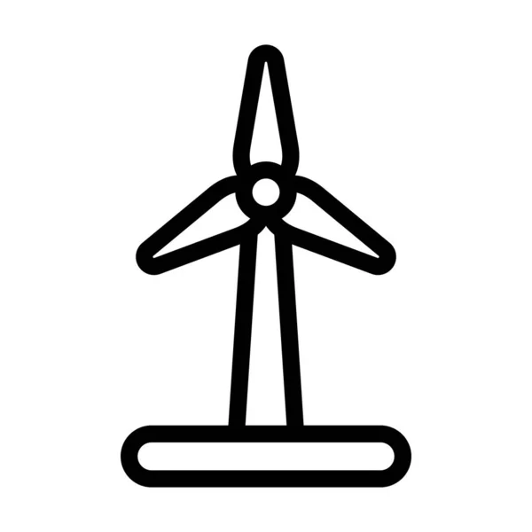 Windmolen Vector Dikke Lijn Pictogram Voor Persoonlijk Commercieel Gebruik — Stockvector