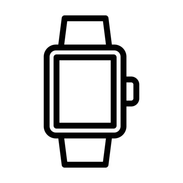 Smartwatch Vektor Tjock Linje Ikonen För Personligt Och Kommersiellt Bruk — Stock vektor