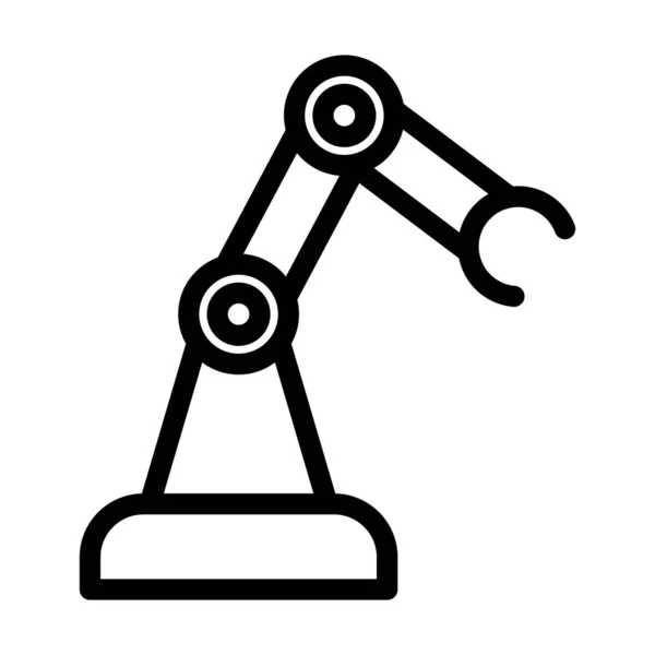Ρομποτικό Χέρι Διάνυσμα Παχιά Γραμμή Εικονίδιο Για Προσωπική Και Εμπορική — Διανυσματικό Αρχείο