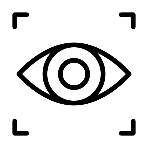 Icône Épaisse Ligne Vecteur Balayage Oeil Pour Usage Personnel Commercial — Image vectorielle