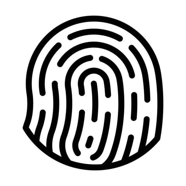 Biometrická Identifikace Vektor Tlustá Čára Ikona Pro Osobní Komerční Použití — Stockový vektor