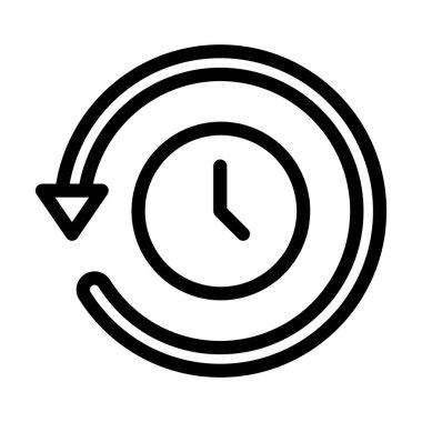 Kişisel ve Ticari Kullanım İçin Tarih Vektörü Kalın Çizgi Simgesi