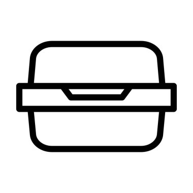 Kişisel ve Ticari Kullanım İçin Öğlen Torbası Kalın Çizgi Simgesi