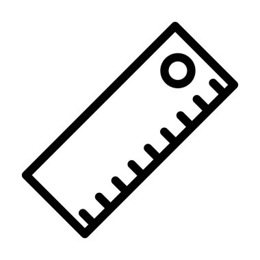 Kişisel ve ticari kullanım için Cetvel Vektör Kalın Çizgi Simgesi