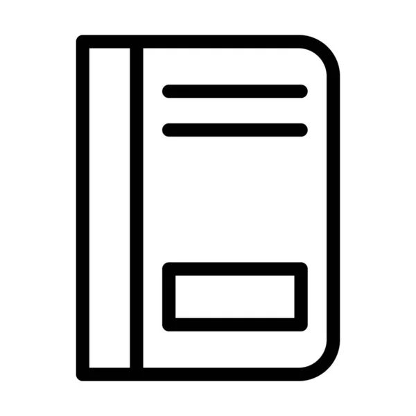 Icono Línea Gruesa Del Vector Del Cuaderno Para Uso Personal — Vector de stock