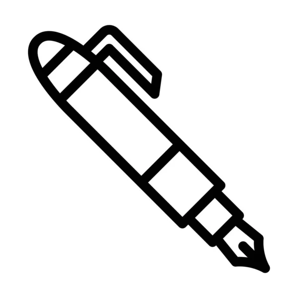 Pen Vector Thick Line Icon Für Den Persönlichen Und Kommerziellen — Stockvektor