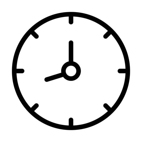 Reloj Vector Thick Line Icono Para Uso Personal Comercial — Archivo Imágenes Vectoriales