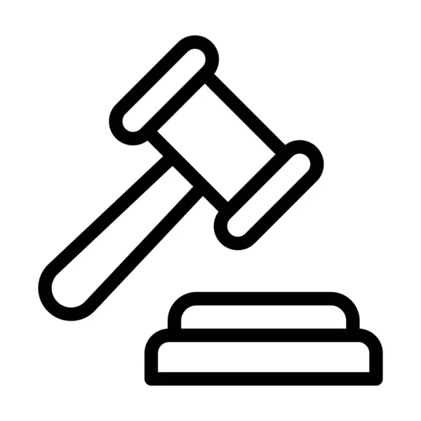 Law Vector Thick Line Icon Personal Commercial Use — Stockový vektor