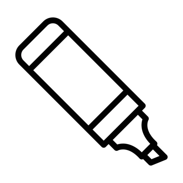 Marker Vector Thick Line Icon Für Den Persönlichen Und Kommerziellen — Stockvektor