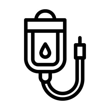 Kişisel ve ticari kullanım için Transfüzyon Vektörü Kalın Hat Simgesi