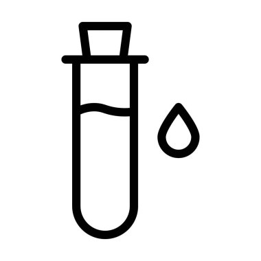 Kişisel ve ticari kullanım için Kan Testi Kalın Çizgi Simgesi