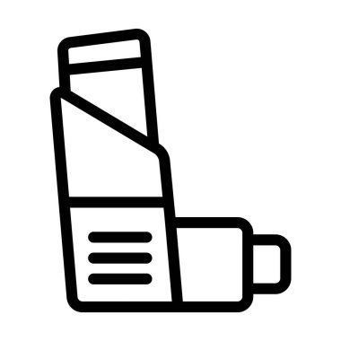 Kişisel ve ticari kullanım için İnhaler Vektör Kalın Çizgi Simgesi