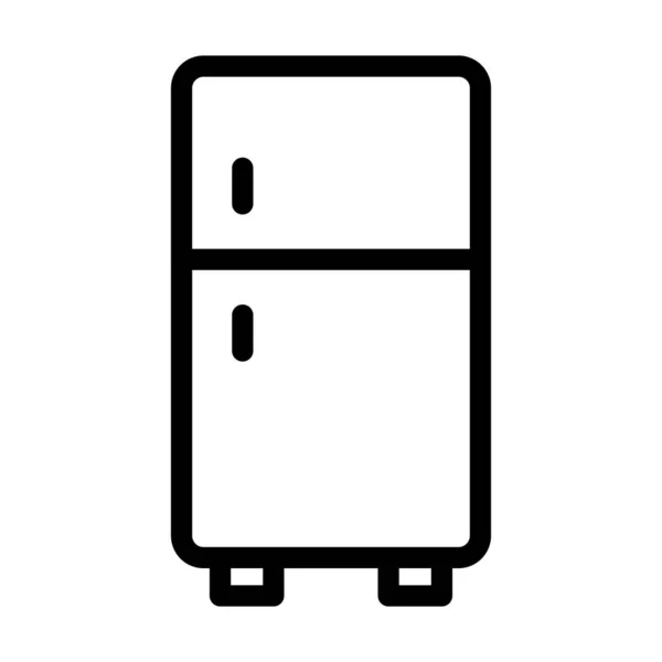 Icono Línea Gruesa Del Vector Del Refrigerador Para Uso Personal — Archivo Imágenes Vectoriales