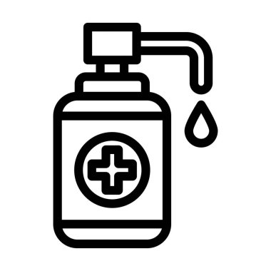 Kişisel ve ticari kullanım için Antiseptik Vektör Kalın Çizgi Simgesi