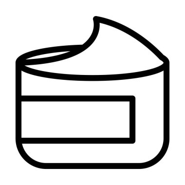 Kişisel ve Ticari Kullanım İçin Krem Vektörü Kalın Çizgi Simgesi