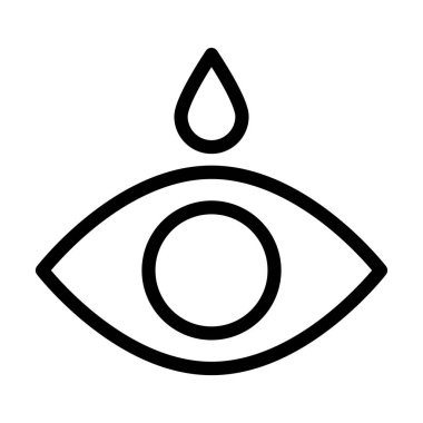 Kişisel ve ticari kullanım için göz damlası vektör kalınlığı çizgisi simgesi
