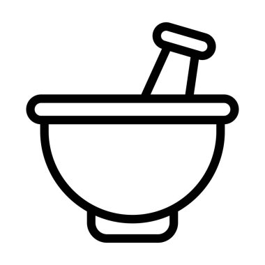 Kişisel ve ticari kullanım için Havan Vektörü Kalın Çizgi Simgesi