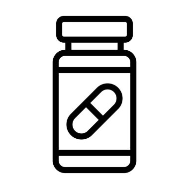 Kişisel ve ticari kullanım için Vitamin Vektörü Kalın Çizgi Simgesi