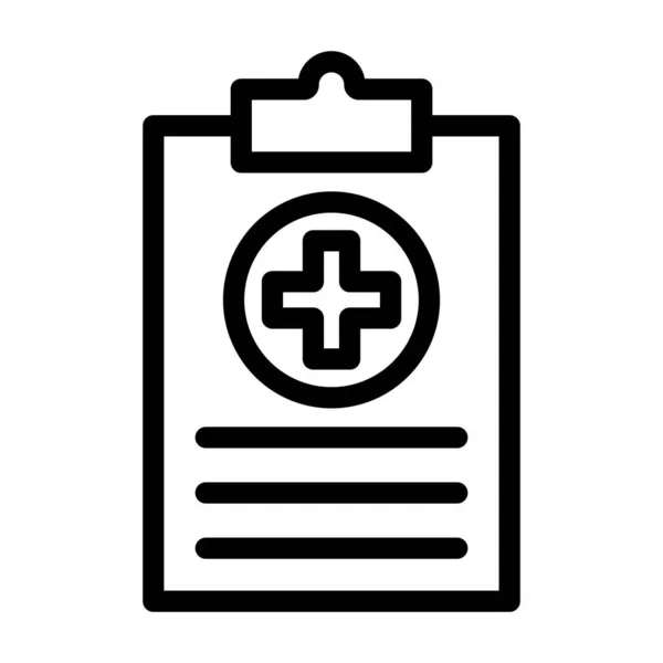 Значок Толстая Линия Медицинской Записи Личного Коммерческого Использования — стоковый вектор
