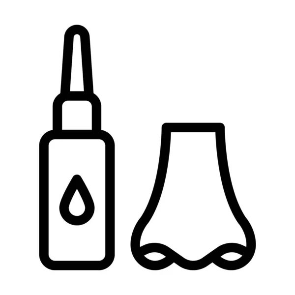 Icône Épaisse Ligne Vecteur Nasal Pour Usage Personnel Commercial — Image vectorielle