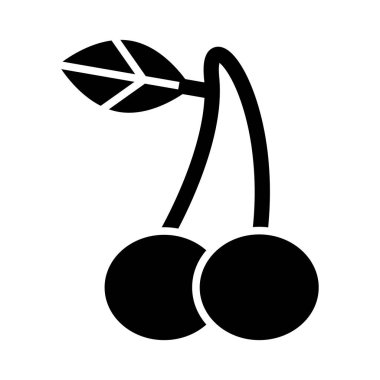 Kişisel ve ticari kullanım için kiraz vektörü kabartma simgesi